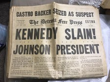 John F Kennedy Death Newspaper Lot