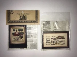 2 TOLD IN A GARDEN Cross Stitch Pattern Farmers Market & Brown Swiss Dairy, Ind - Picture 1 of 4