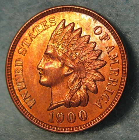1900 Indian Head Penny Small Cent Uncirculated United States Coin #352 Cover