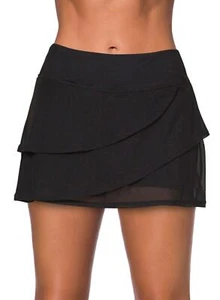 Women's Three Layered Waistband Ruffle Swimdress Swim Skirt Swimsuit Bottom L... - Picture 1 of 9