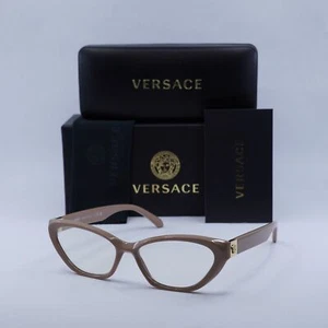 Versace VE3356 5468 Beige Camel 55mm Eyeglasses New Authentic - Picture 1 of 7