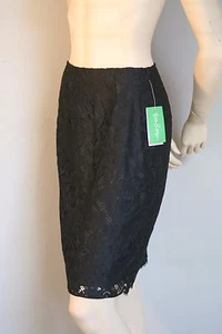 Lilly Pulitzer Hyacinth Skirt About Face Lace Black Skirt Womens Size 2 ~ NWT - Picture 1 of 6