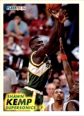SHAWN KEMP 1993-94 Fleer Base #199 SEATTLE SUPERSONICS Basketball Trading Card - Image 1 of 3