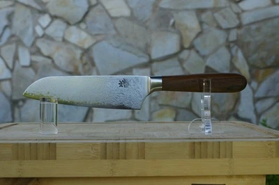 Gehring Solingen Santoku 18 cm Rosendamast VG 10 Nussbaumholz TOP Verarbeitung - Bild 1 von 4