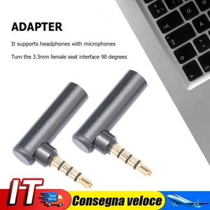 3.5mm Jack Connector Right Angled Headphone Audio Adapter for Aux Speaker Cable - Photo 1/15