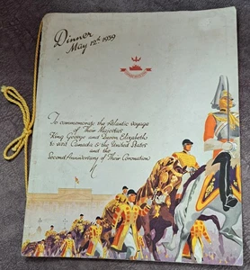 May 12th 1939 R. M. S. Queen Mary Dinner menu Cunard White star line - Picture 1 of 5