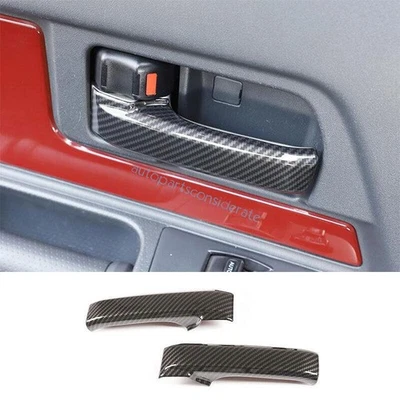 For Toyota FJ Cruiser 2007-2013 2014 Carbon Fiber Inner Door Handle Lock Frame — 第 1/4 张图片