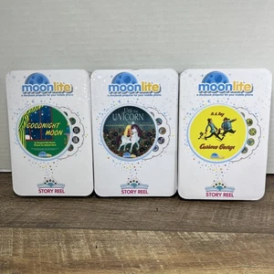 Lot of 3 Moonlite Storybook Projector Story Reels curious George goodnight moon - Picture 1 of 12