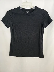 Saks Fifth Avenue Shirt Black Basic Crew Neck T Shirt Womens Size Medium - Picture 1 of 7