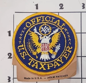Official U.S. Taxpayer Patch Embroidered Iron on Novelty Costume Upcycle - Picture 1 of 1