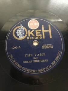 Green Brothers- OKEH 1209 - 10in 78 rpm THE VAMP/ SHAKE YOUR SHOULDERS - Picture 1 of 4
