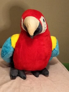 Huge 26" Large XL Parrot Stuffed Animal Plush Macaw Bird Red Blue Yellow EUC - Picture 1 of 15