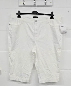 Peter Hahn Ladies White Cropped Trousers Cotton UK24 BNWT German - Picture 1 of 3