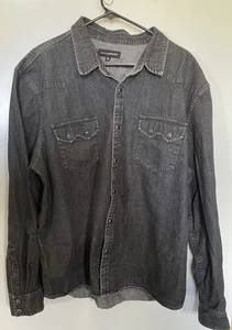 Ladies Lucky Brand Tomboy Denim Jacket. Large. Distressed Black - Picture 1 of 9