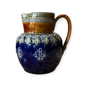 Doulton Lambeth Stoneware Jug Art Nouveau Oak Leaf Design c1895 England - Picture 1 of 8