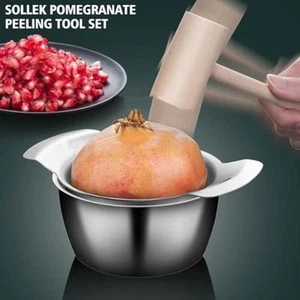 Effizienter Granatapfelentkerner mit Edelstahlkonstruktion und Schüssel - Bild 1 von 24