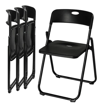 280Lbs Weight Limit Heavy Duty Plastic Folding Chair with Reinfoced Steel Frame - Image 1 of 4