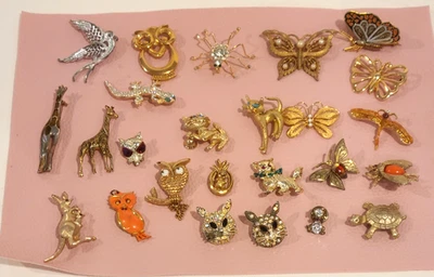 Gran Lote De Colección Broches Colgantes Insectos Animales Avon Coventry España Finca Gatos Foto 1 de 4