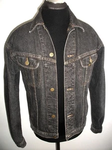 LEE RIDERS COUNTRY WESTERN DENIM JACKET COAT M Grey Black TRUCKER BOMBER Biker - Picture 1 of 11
