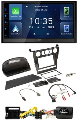 JVC DAB Bluetooth Lenkrad USB 2DIN Autoradio für BMW 5er E60 2004-2007 - Bild 1 von 4
