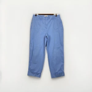 Talbots Cropped Wide Cuff Chino Pants Size 14 Sky Blue - Picture 1 of 12