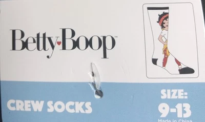 Calcetines Betty Boop Crew adultos, talla 9-13 Foto 1 de 3