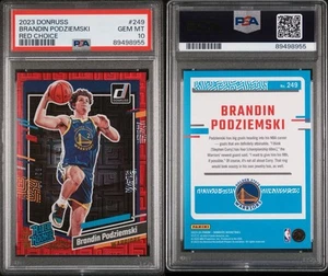 Brandin Podziemski 2023 Panini Donruss #249 Red Choice /99 RC PSA 10 Gem Mint - Picture 1 of 3
