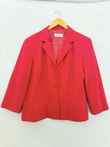 Table Eight Women’s Padded Red Suit Blazer Jacket Business Casual Smart Size 16 - Foto 1 di 8