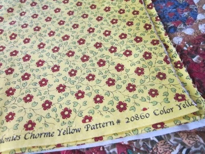 F6418, Colonies, Chrome Yellow for Windham c. 1850, fat quarters, - Image 1 of 3