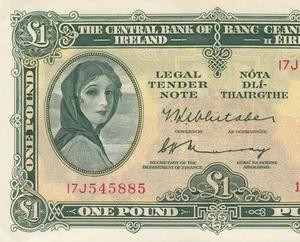 17.9.1970 CENTRAL BANK OF IRELAND 1 POUND "J" (( GEM UNC )) - Picture 1 of 6