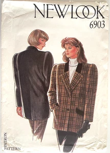 1980's New Look Misses' Jacket Pattern 6903 Size 8-18 UNCUT - Picture 1 of 2