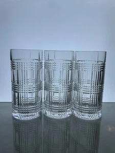 Ralph Lauren Glen Plaid EXKLUSIV - 3 Vrt Cut Longdrinkgläser 6 1/4", 3er Set - Bild 1 von 3