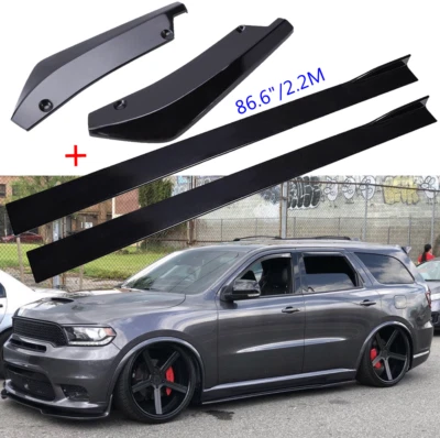 Rear Bumper Lip Splitter Spoiler Canard + 86.6" Side Skirts For Dodge Durango Foto 1 de 4