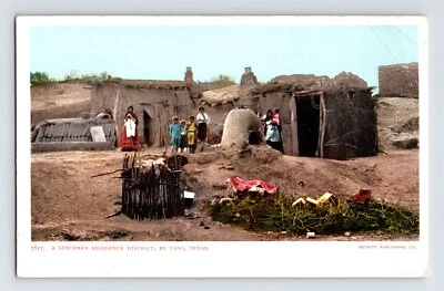 Postcard Texas El Paso TX Suburban Residence Pre-1907 Unposted Undivided Back - Image 1 of 2
