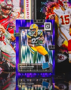 2022 Panini Donruss Optic Romeo Doubs #235 Purple Shock Prizm Rookie - Bild 1 von 2