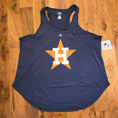 Houston Astros MLB Men's 2XL Screen Print Navy Sleeveless Tank Top-New With Tags - Image 1 of 4