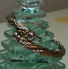 Bracelet brassard câble fil torsadé en acier inoxydable mixte métal