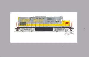 Lehigh Valley C420 11""x17"" estampado enmarañado firmado por Andy Fletcher - Imagen 1 de 1