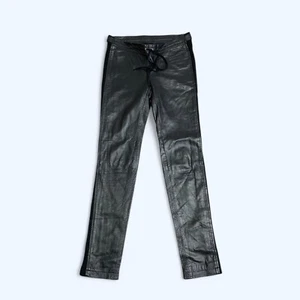 CLAUDE MAUS Womens 100% Natural Leather Pants Trousers UK 10 US 6 W30 L30 - Picture 1 of 15