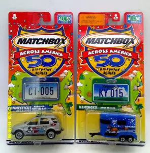 2Matchbox Across America-CONNECTICUT MERCEDES-BENZ ML430 & KENTUCKY PONY TRAILER - Picture 1 of 4