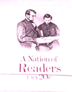 A Nation of Readers  Education - 1984 22kt Golden Replica Stamps - Gold Replicas - Picture 1 of 4