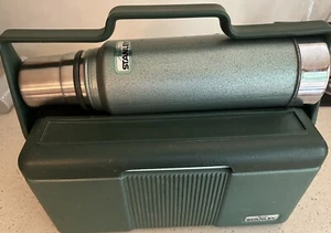 Vintage Stanley Classic Green Thermos & Lunchbox Combo – Rugged & Iconic Alladin - Picture 1 of 10