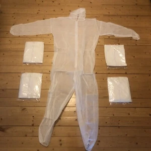 5 x Maleroverall, Schutzanzug, Einweg - Maler - Anzug m. Kapuze, Größe XXL - Bild 1 von 4