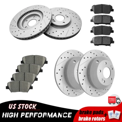 Front Rear Brake Rotors + Ceramic Pads for Hyundai Santa Fe Sport Kia Sorento - Image 1 of 4