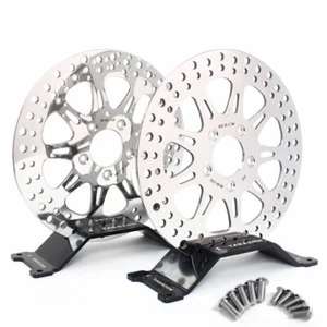 Polish Brake Rotors 11.5 Front Rear Bolts for Harley Touring Softail Heritage - Picture 1 of 10