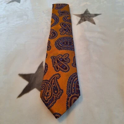 JOS. A. BANK резерва мужчин 100% шелк Италии галстук дизайнерский золото красный и синий новый с Ярлыками - Изображение 1 из 4