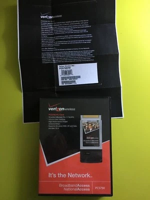 Tarjeta de acceso de banda ancha Verizon Wireless PC5750 con manual de instrucciones y CDE Foto 1 de 4