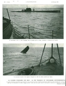Document ancien fin tragique du sous-marin 1936 issu de magazine - Imagen 1 de 2
