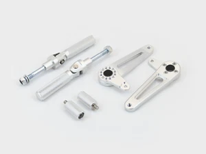 Chopper - Alloy Folding Universal Rearset Footrests - Silver - Picture 1 of 3
