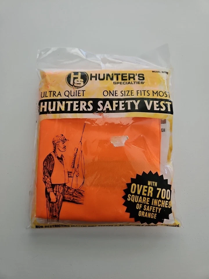 Hunter's Specialties HS Orange Adjustable Safety Vest Super Quiet Model 02000 - Image 1 of 2